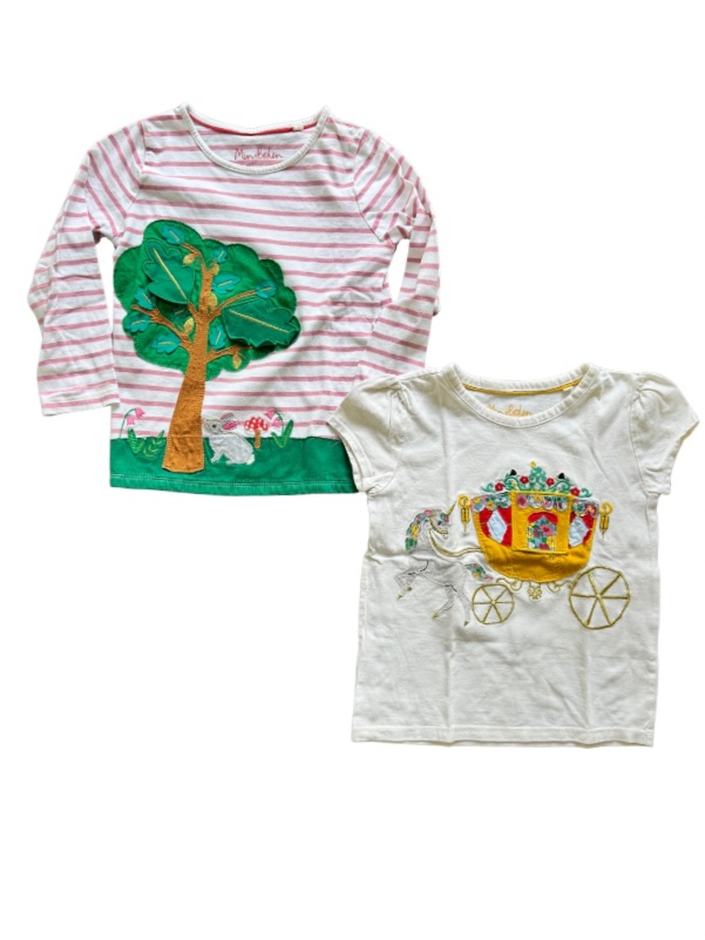 Mini Boden Girls Lift-the-Flap Appliqué T-Shirt Bundle Tree Unicorn